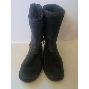 Koolaburra By Ugg Girl's Black Suede Leather Bow Winter Boots Size 1